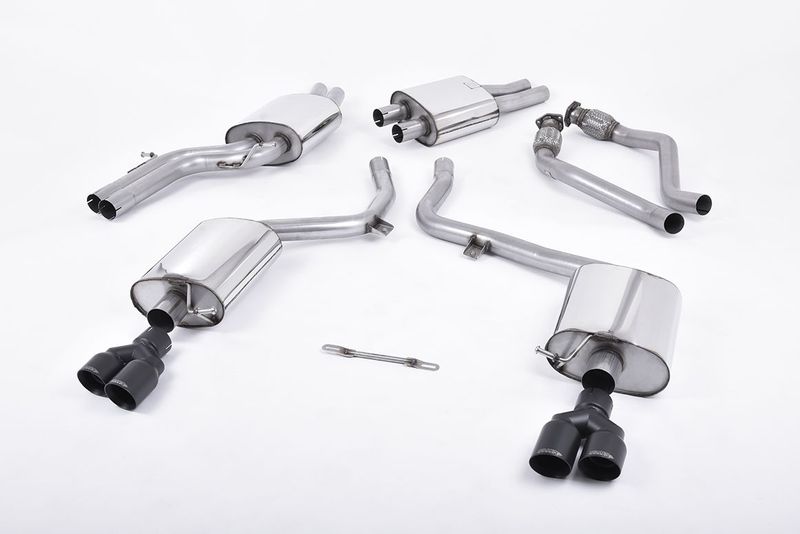 Audi S4 B8 3.0 TFSI – Milltek Cat-Back Quad Cerakote Black