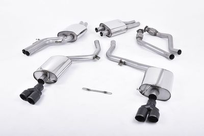 Audi S4 B8 3.0 TFSI – Milltek Cat-Back Quad Cerakote Black