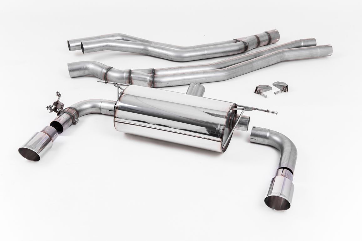 BMW M240i F22 – Milltek Non-Resonated Race Cat-Back – Polished GT90 Tips BMW M240i F22 – Milltek Non-Resonated Race Cat-Back – Polished GT90 Tips
