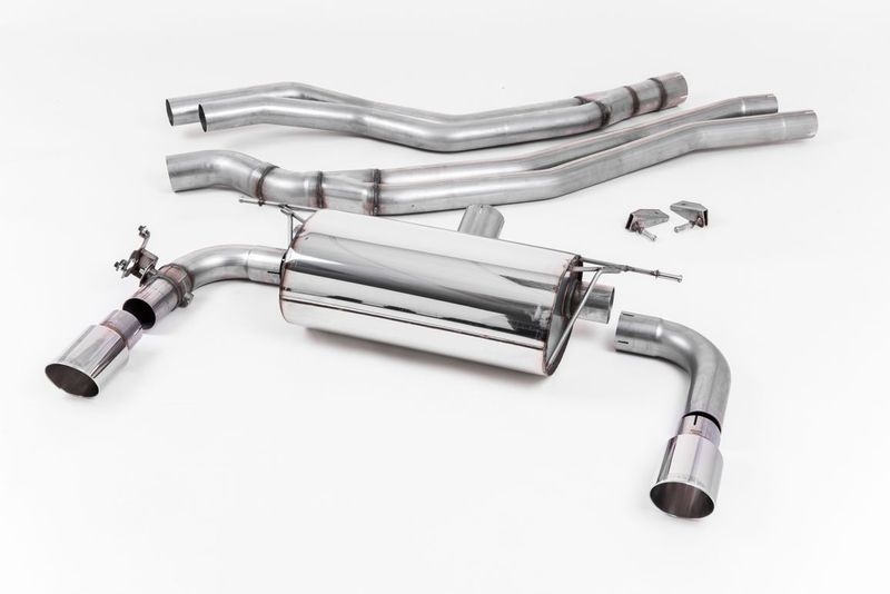 BMW M240i F22 – Milltek Non-Resonated Race Cat-Back – Polished GT90 Tips