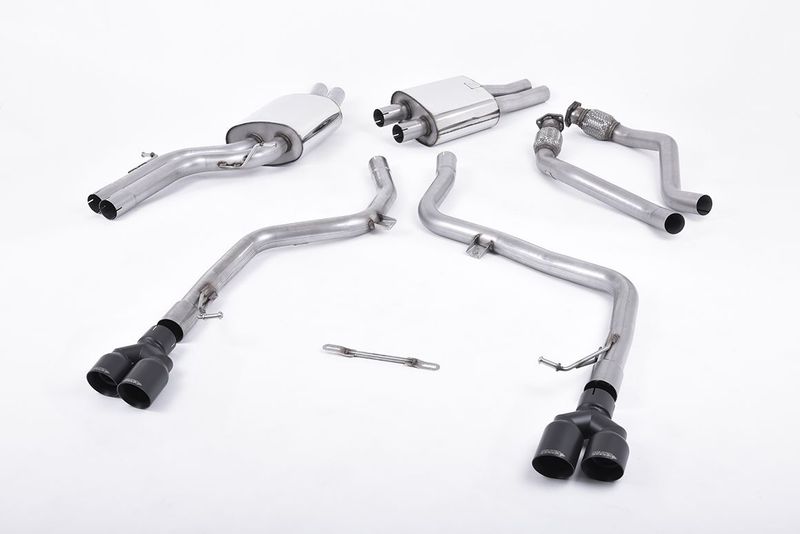 Audi S4 B8 3.0 TFSI – Milltek Race Cat-Back Quad Cerakote Black