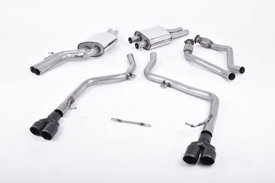 Audi S4 B8 3.0 TFSI – Milltek Race Cat-Back Quad Cerakote Black