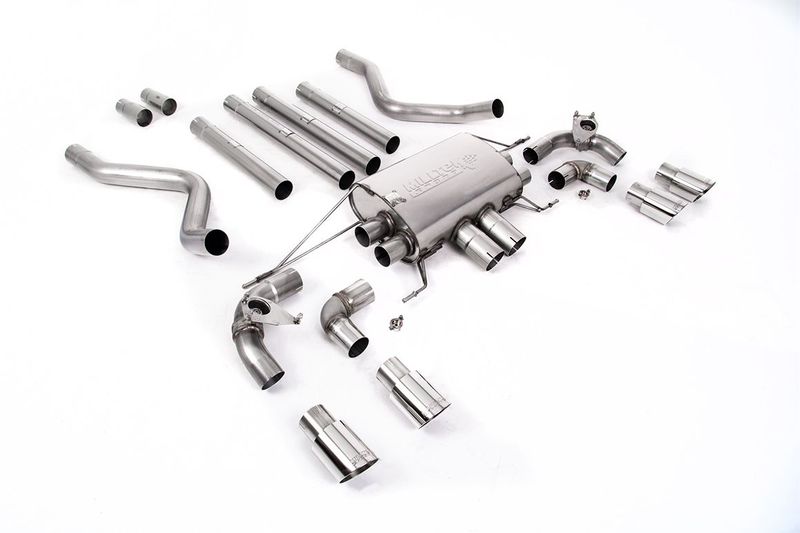 Land Rover Defender 110 5.0 V8 – Milltek Non-Resonated Valved GPF-Back – Quad Polished Tips