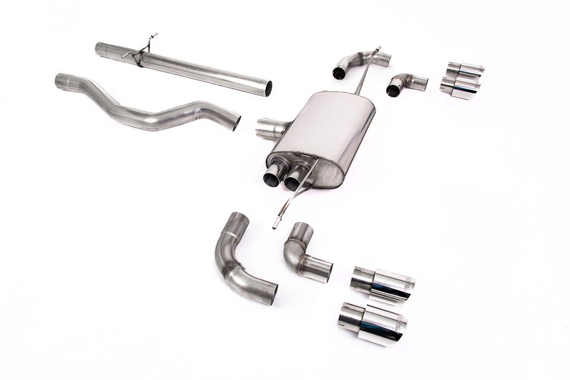 Land Rover Defender 110 2.0 I4 P300 & P400e – Milltek Non-Resonated OPF/GPF-Back – Quad Polished Tips Land Rover Defender 110 2.0 I4 P300 & P400e – Milltek Non-Resonated OPF/GPF-Back – Quad Polished Tips