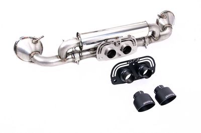 Porsche 911 992.1 GT3 – Milltek Valved Rear Silencer – Polished GT100 Tips Porsche 911 992.1 GT3 – Milltek Valved Rear Silencer – Polished GT100 Tips