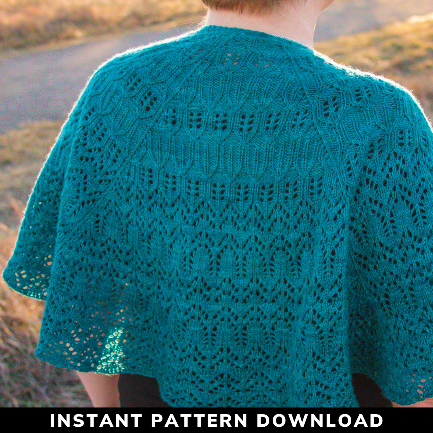Into The Light Shawl : Knitting Pattern Download