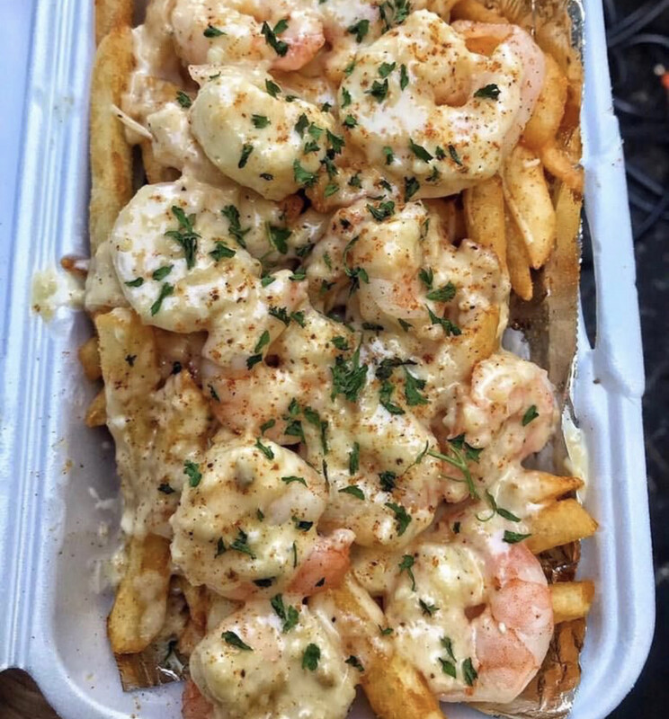Garlic Shrimp Loaded Fries