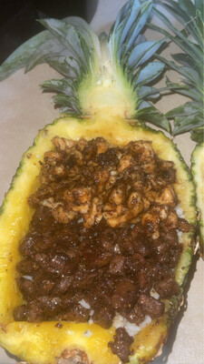 Steak And Chicken Pineapple Bowl