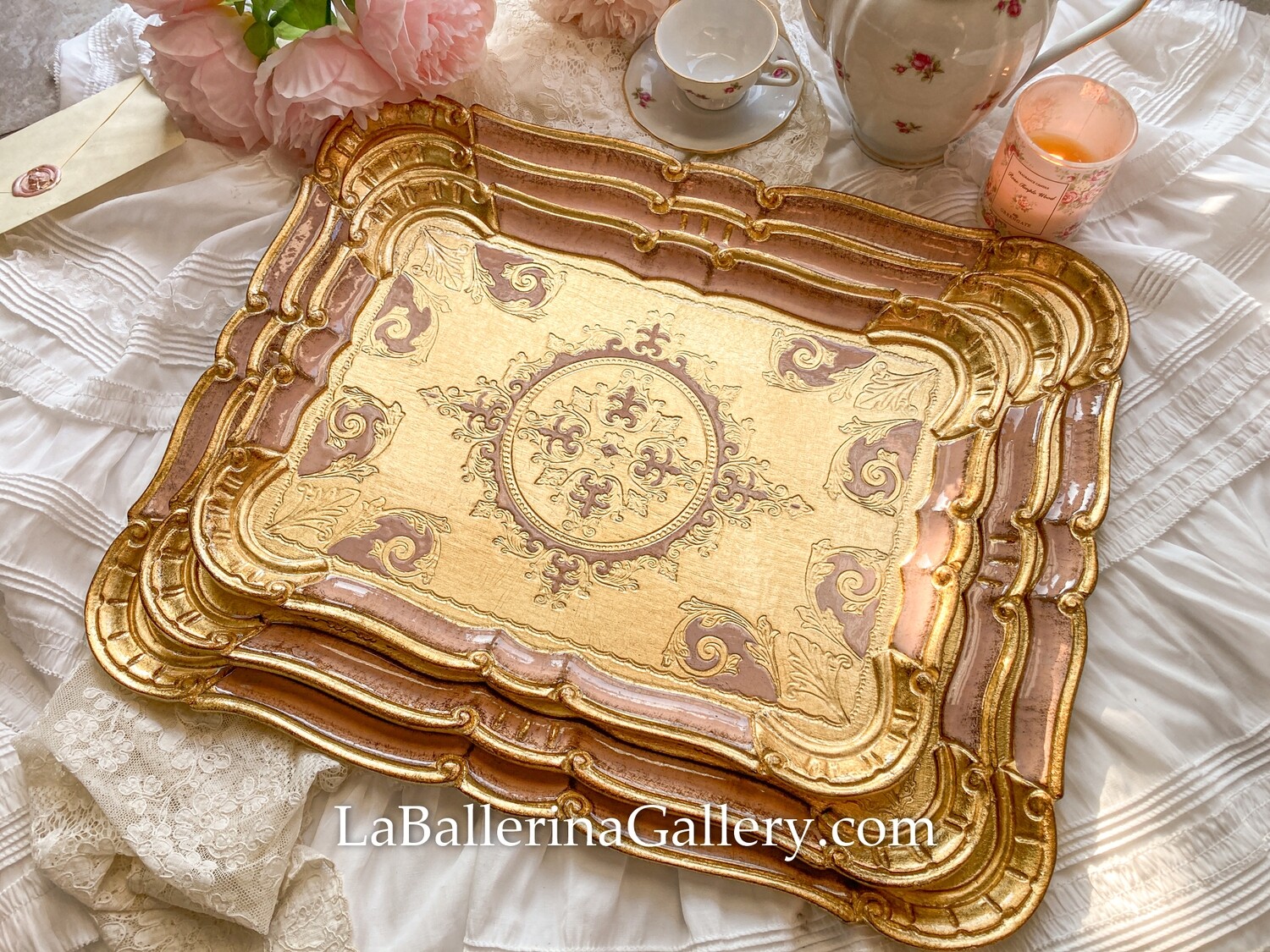 Florentine tray rectangle Made to order