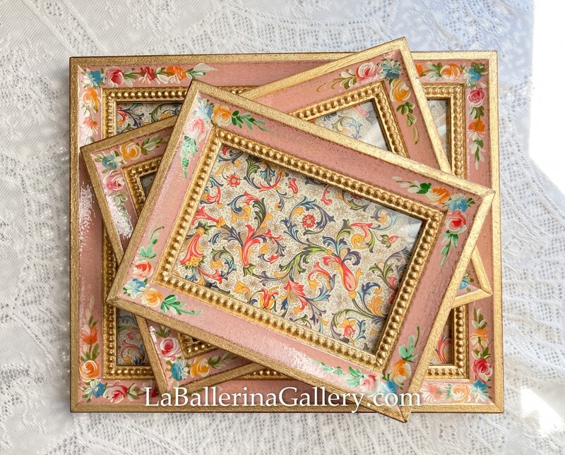 Made ro order lorentine wooden frame rose