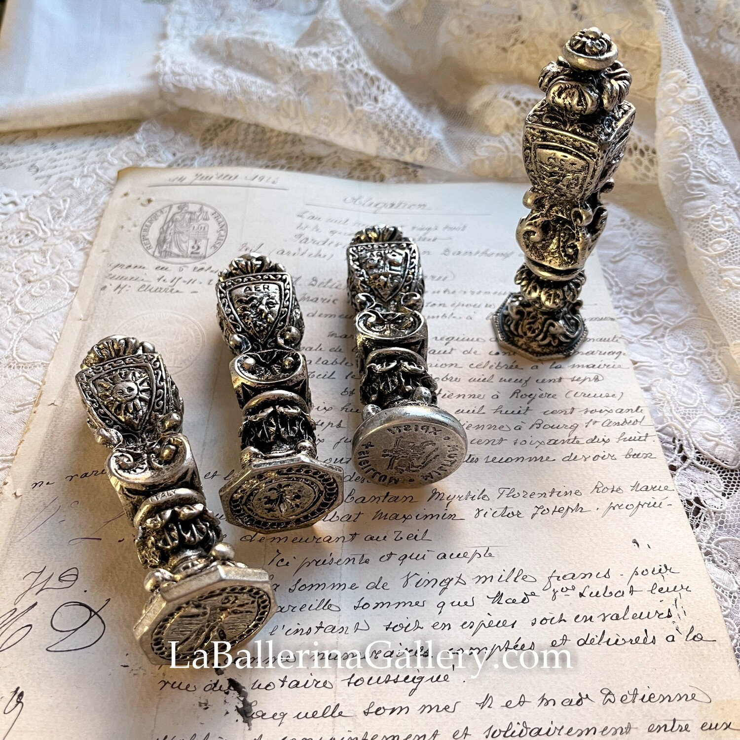 Italian baroque Seal wax stamp Il Medici, Florentine Lilium