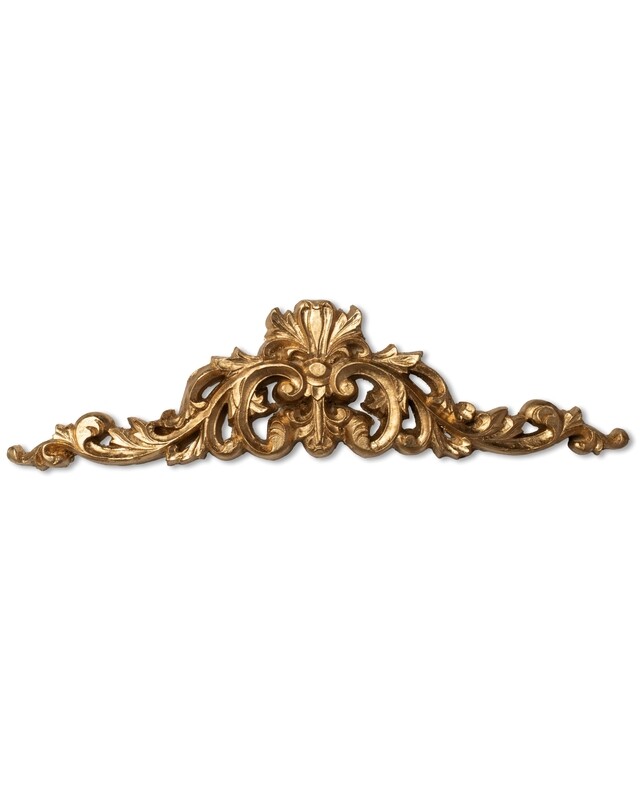 Italian Florentine Wall hanging appliqué ribbon bow  wood gold baroque rococo large 73x18