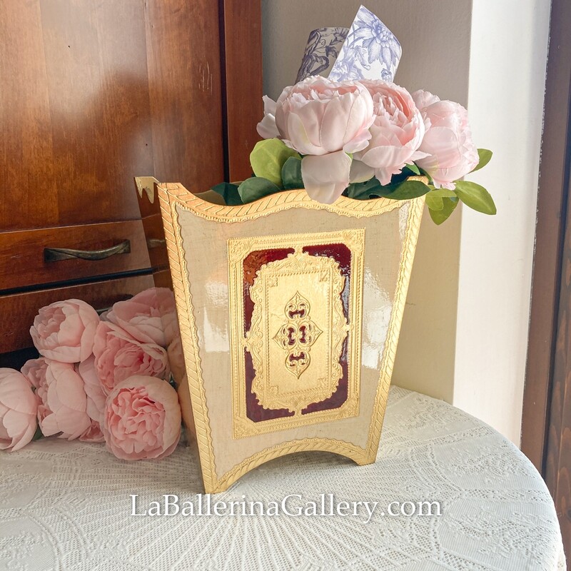 ​Made to order Florentine wooden bin  baroque rococo home decor