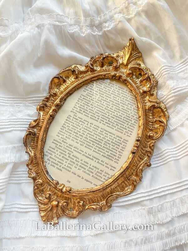 Made to order Florentine gold wood mirror frame baroque rococo oval
