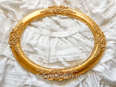 Made to order Florentine gold wood frame baroque rococo oval