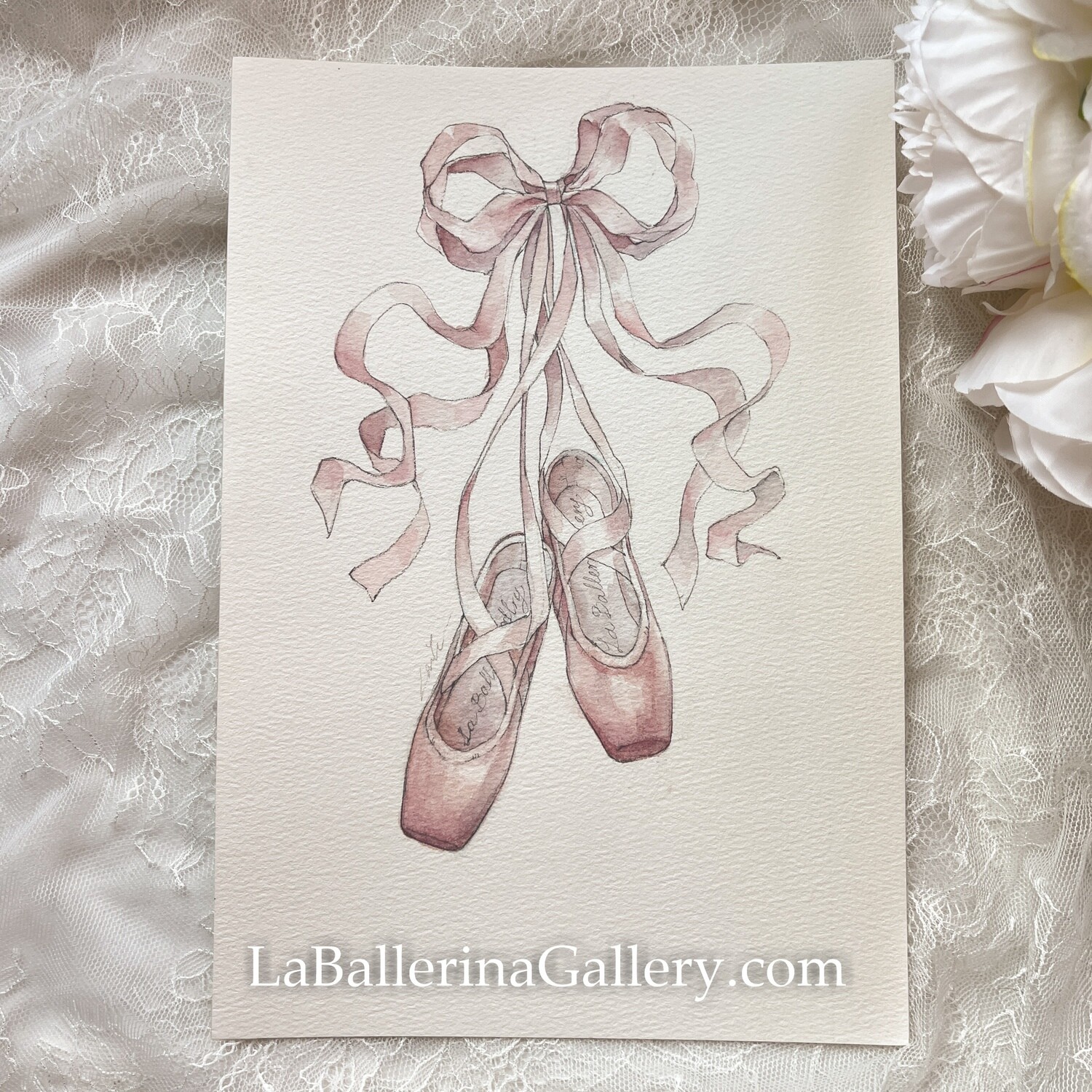 Watercolor sales ballet shoes