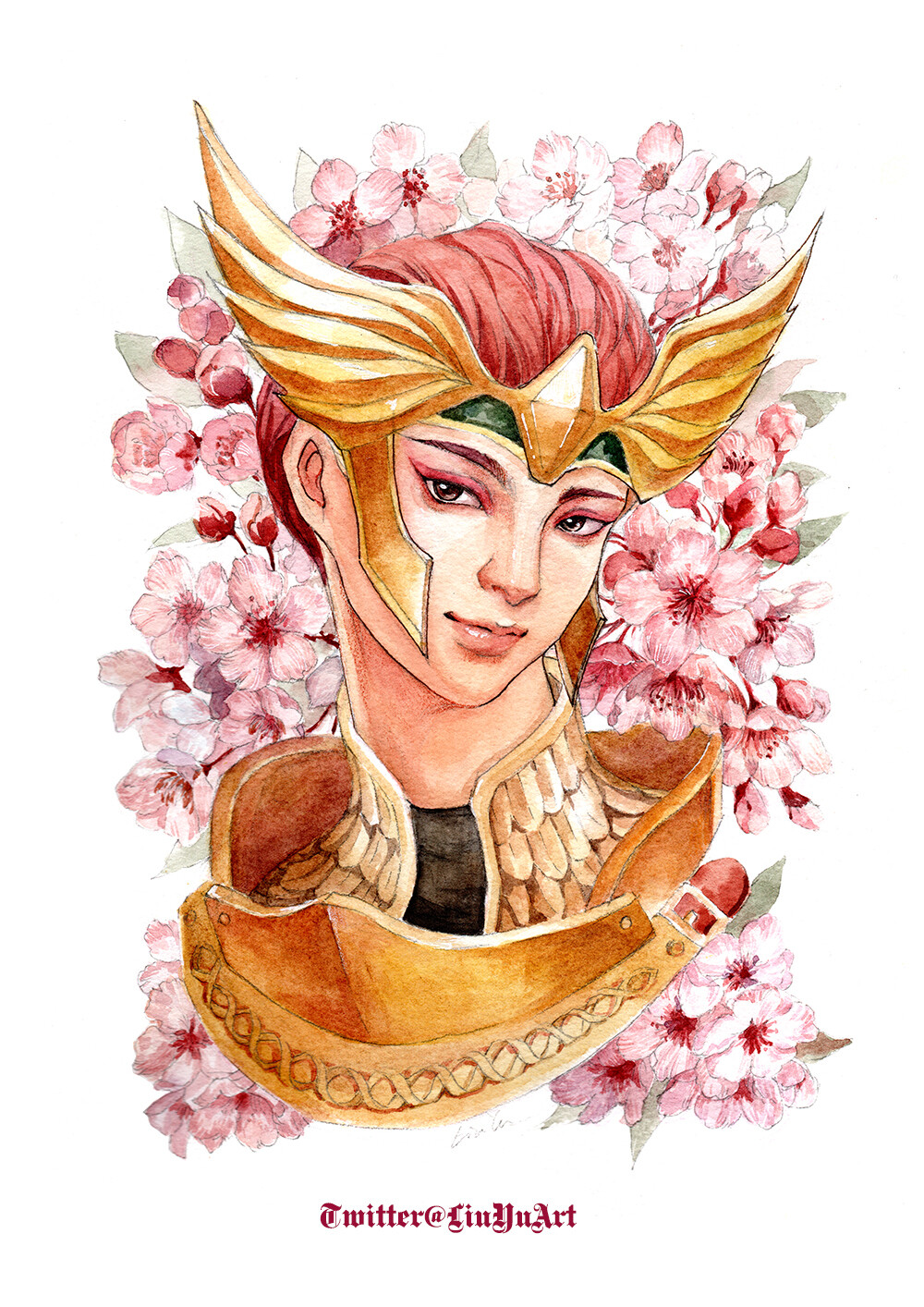 Apex Legends fanart original painting Valkery by Liu Yu watercolor on paper art collection
