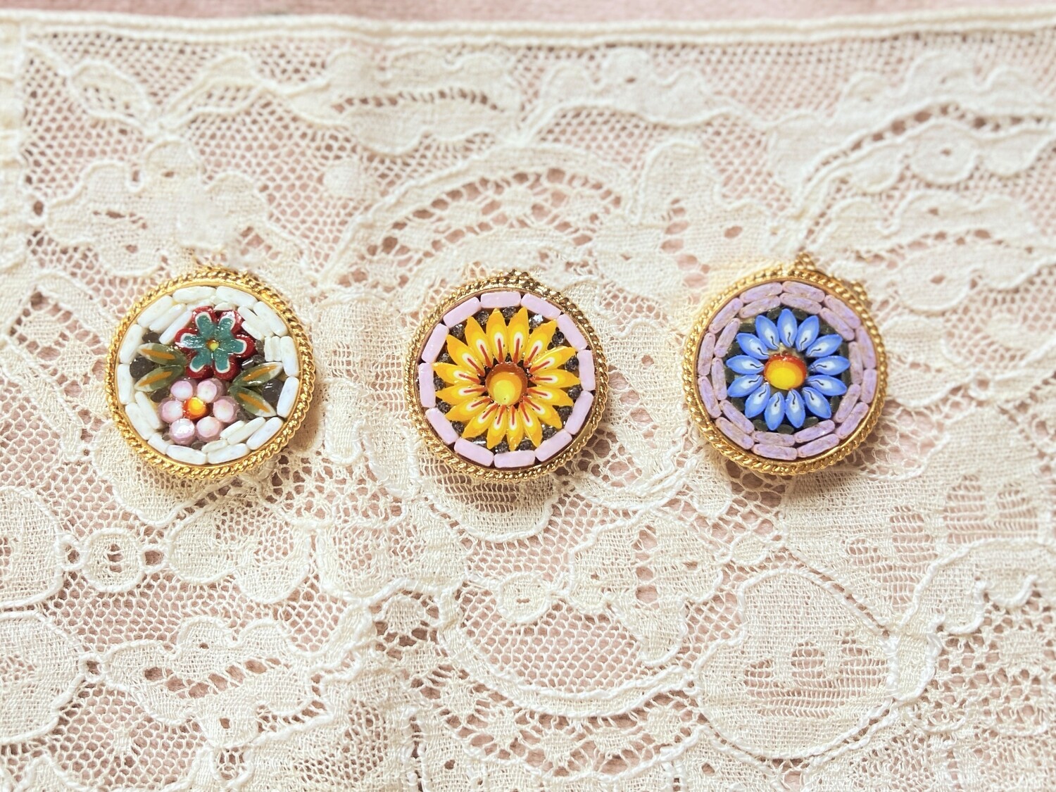 Florentine Micromosaic ring round