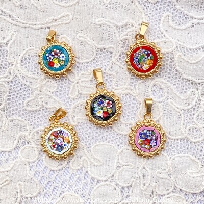 Florentine Micromosaic pendant round 1cm