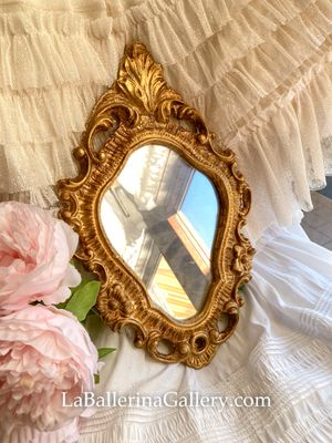 Made to order Florentine gold wood mirror frame baroque rococo