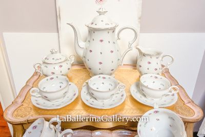 Mitterteich Bavaria 12 tea cups saucer and teapot set little