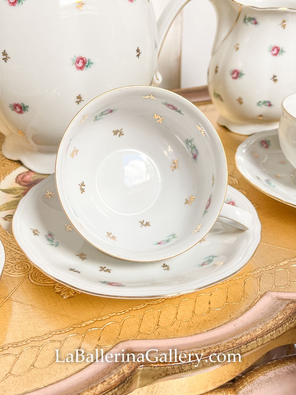 Mitterteich Bavaria 12 tea cups saucer and teapot set little Mitterteich Bavaria 12 tea cups saucer and teapot set little