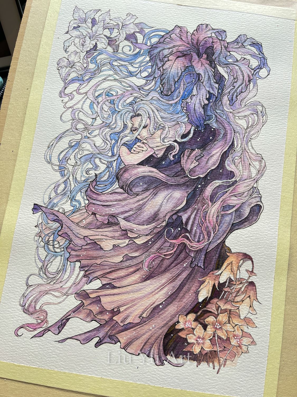 Elden Ring Trina fan art watercolor painting A4 print Liu Yu Art Original art work collection
