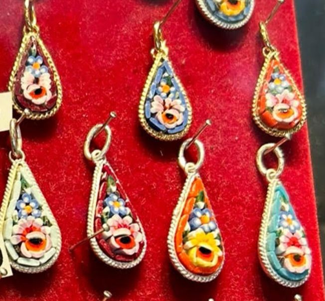 Florentine Micromosaic pendant drop