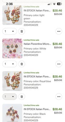 7 pieces pendants mosaic