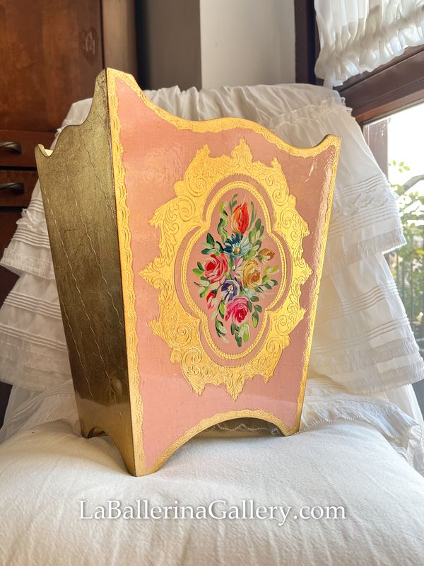​Made to order Florentine wooden bin rose baroque rococo home decor