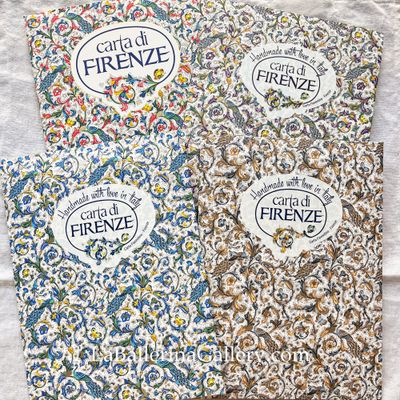 Italian letter paper sheets and envelopes 10 Florentine Florence Italy Luxury Stationery vintage hot stamping card gift