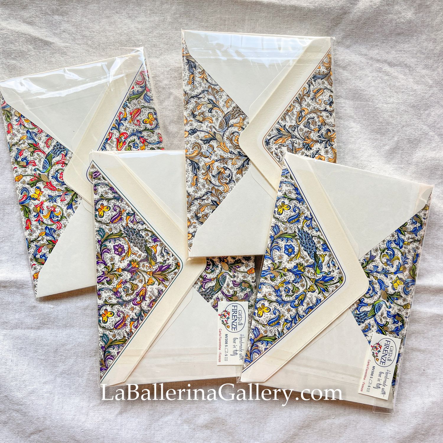 Italian letter paper sheets and envelopes 5 Florentine Florence Italy Luxury Stationery vintage hot stamping card gift pen