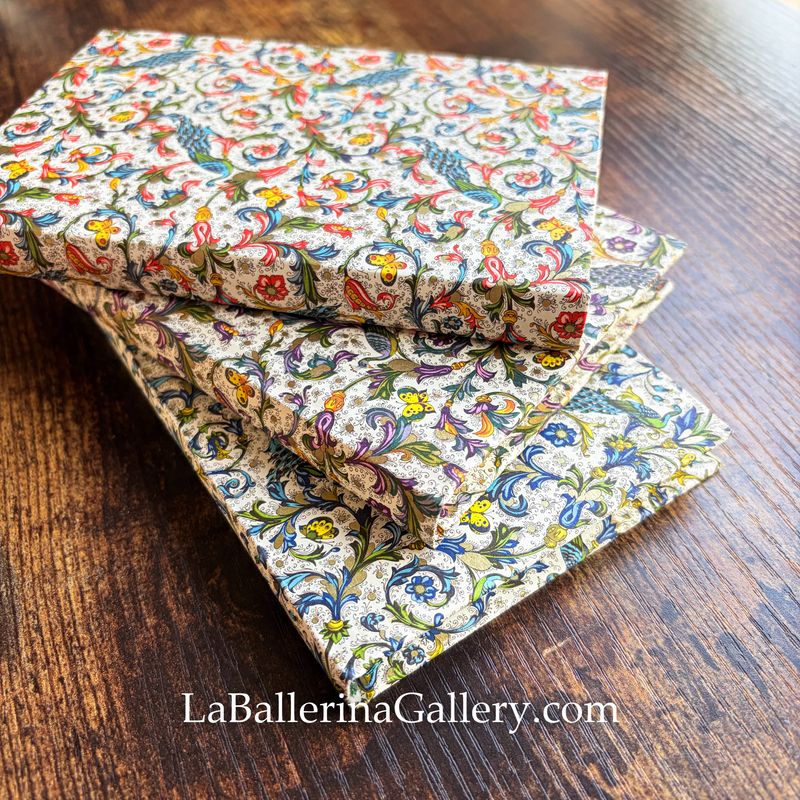 Italian traditional pattern hardcover notebook gild A5 size gold hot stamp vintage style Florentine Italy Florence souvenir book diary