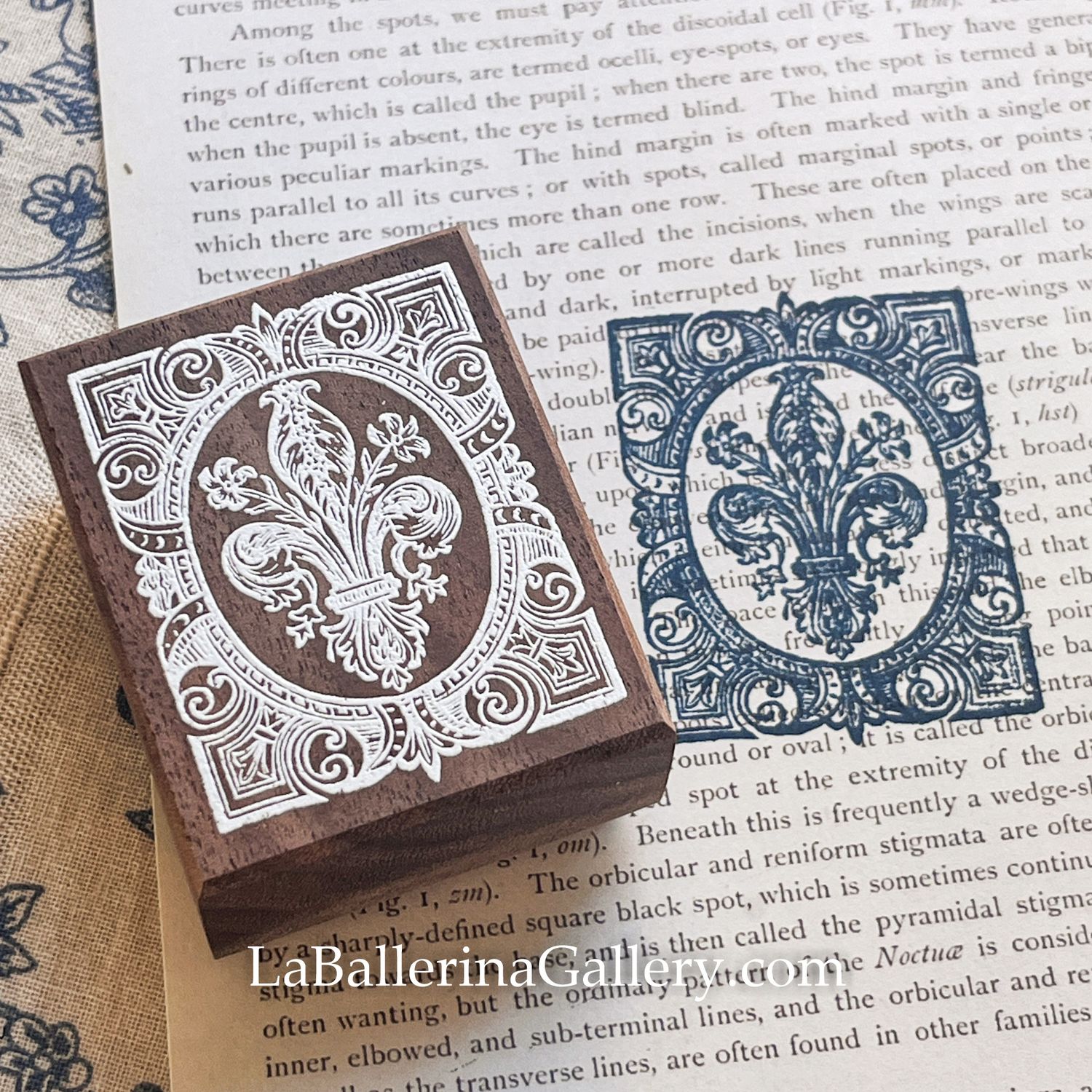 Florentine lillium "Il giglio" stamp post wood 5x4cm