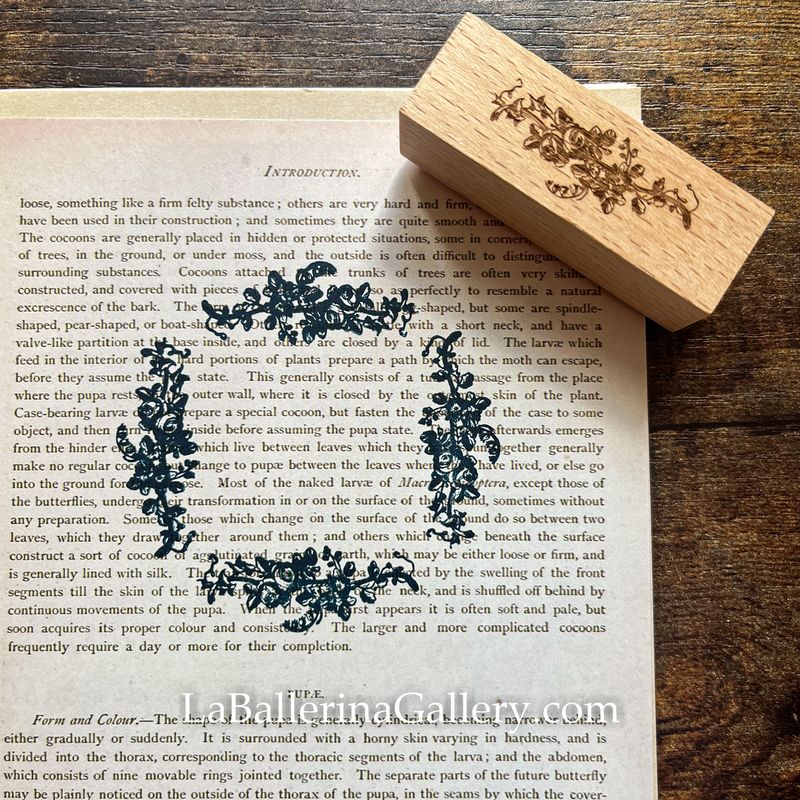 Rose Swags Vines french Vintage Wooden Rubber Stamp Junk Journal Scrapbook Planner gift stationery
