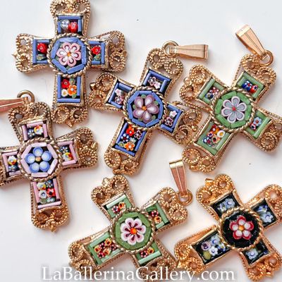 ORDER: 10  cross pendant filigree
