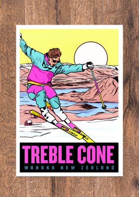 80's Treble Cone Poster