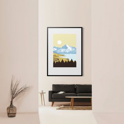 Aoraki Mt Cook Pastel fine art print