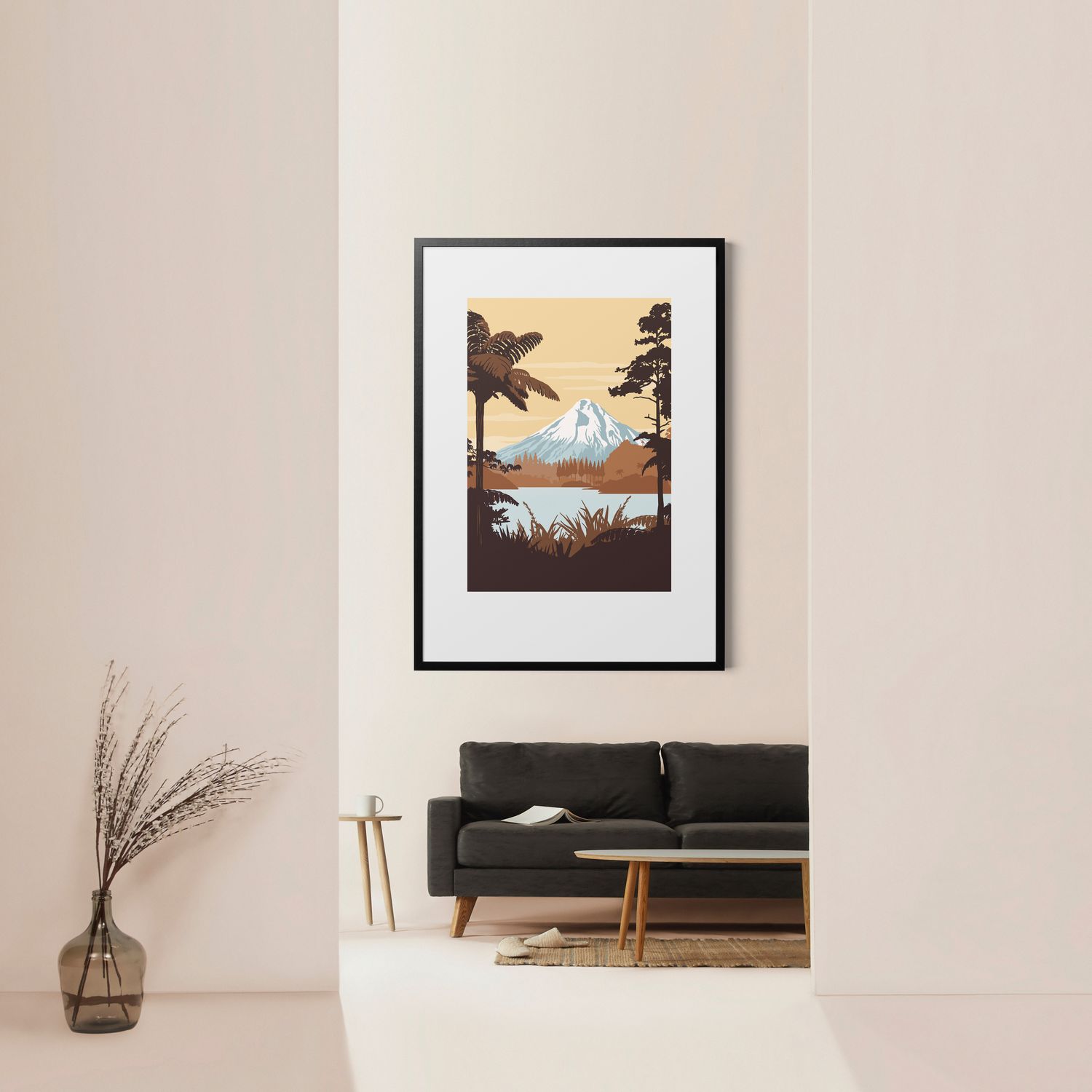 Taranaki Maunga Pastel Landscape