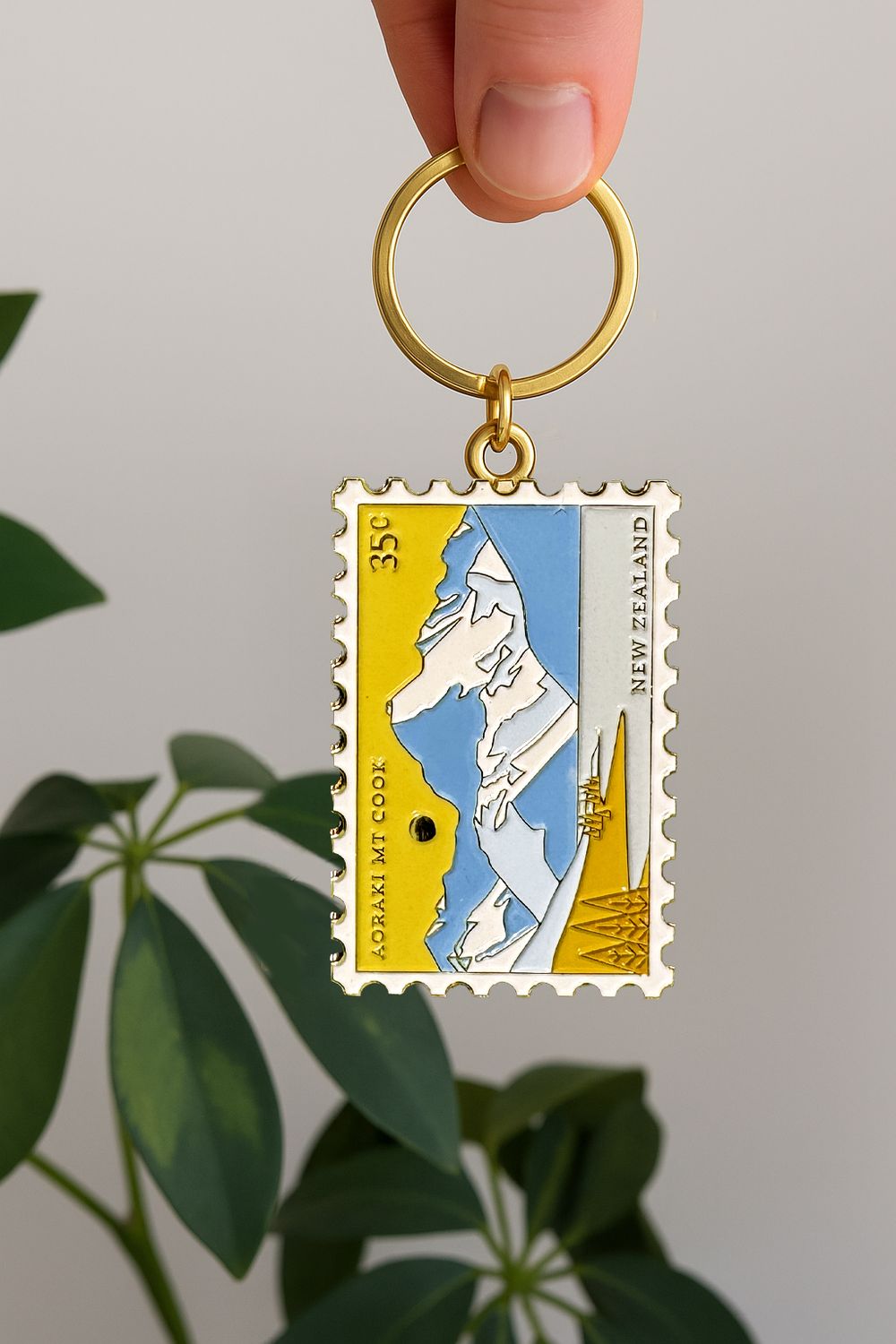 Aoraki Mt Cook Enamel Key chain