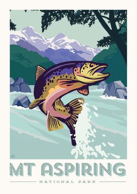 Mt Aspiring National Park Poster