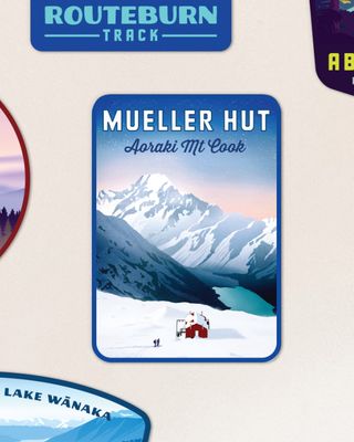 Mueller Hut fridge magnet