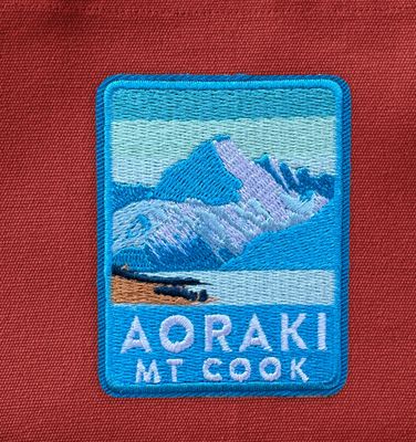 Aoraki Mt Cook iron-on patch
