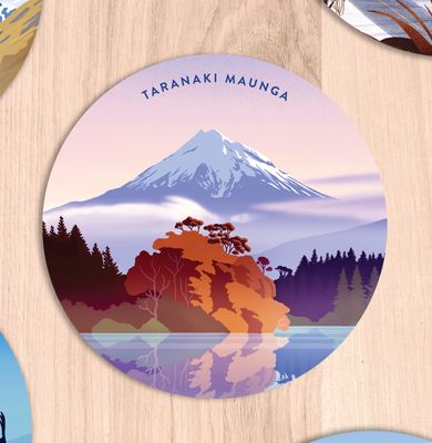 Taranaki Maunga cork coaster