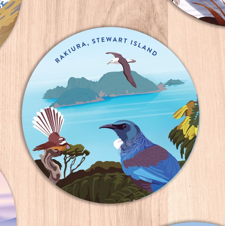 Rakiura Stewart Island cork coaster