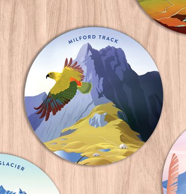Milford Track Cork coaster
