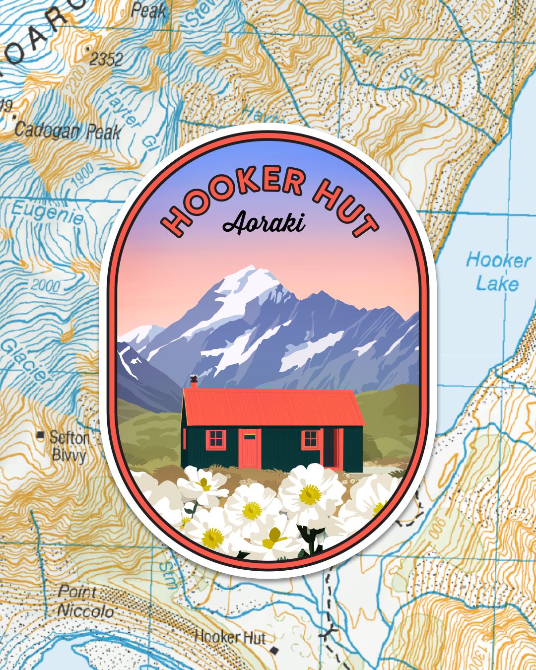 Hooker Hut Sticker