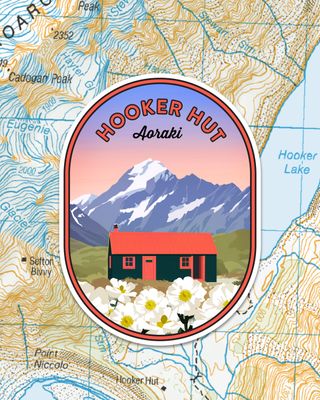 Hooker Hut Sticker
