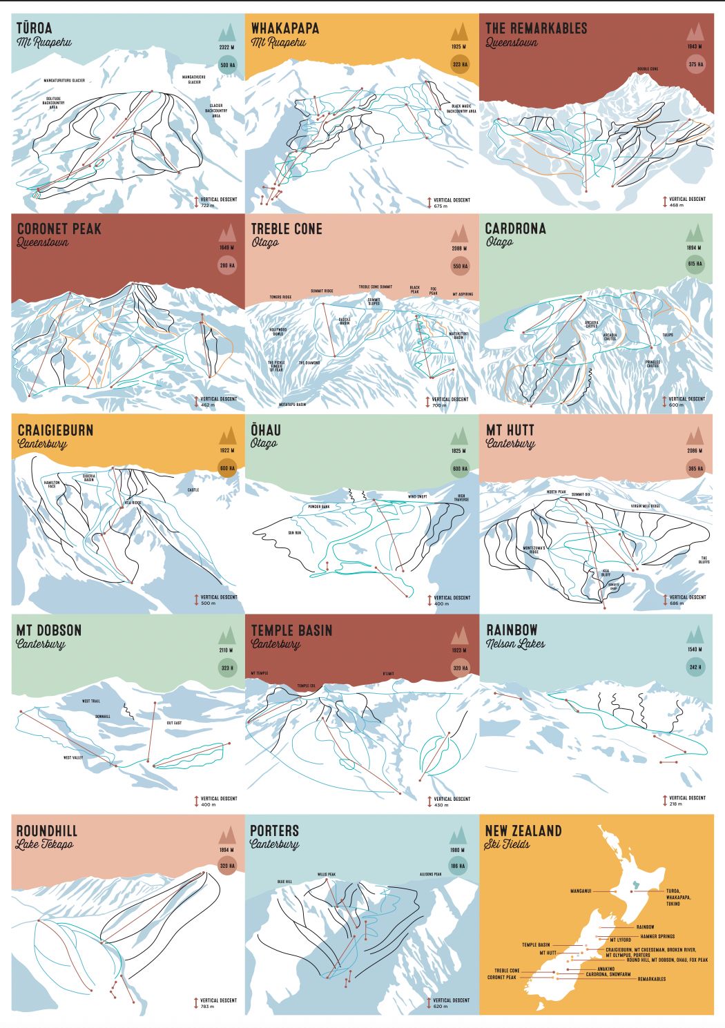 NZ Ski Maps
