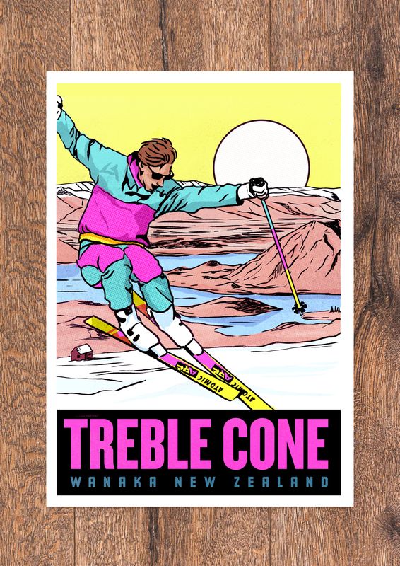 80's Treble Cone Poster